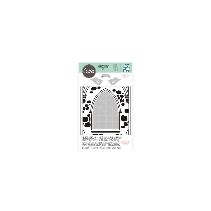 Sizzix 3-D Impresslits Embossing Folder - Wedding Window Katelyn Lizardi