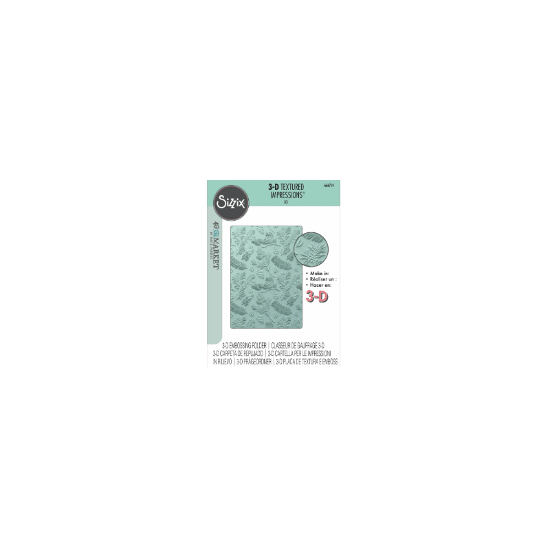 Sizzix 3D Textured A5 Impressions by 49 and Market Pines 666714