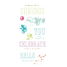 Sizzix • Clear Stamps Set Hello You Sentiments 13pcs 49 and Market