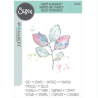 Sizzix • Clear Stamps Set A5 with Framelits Die Painted Pencil Leaves 49 and Market
