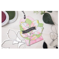 Sizzix • Clear Stamps Set A5 with Framelits Die Painted Pencil Leaves 49 and Market