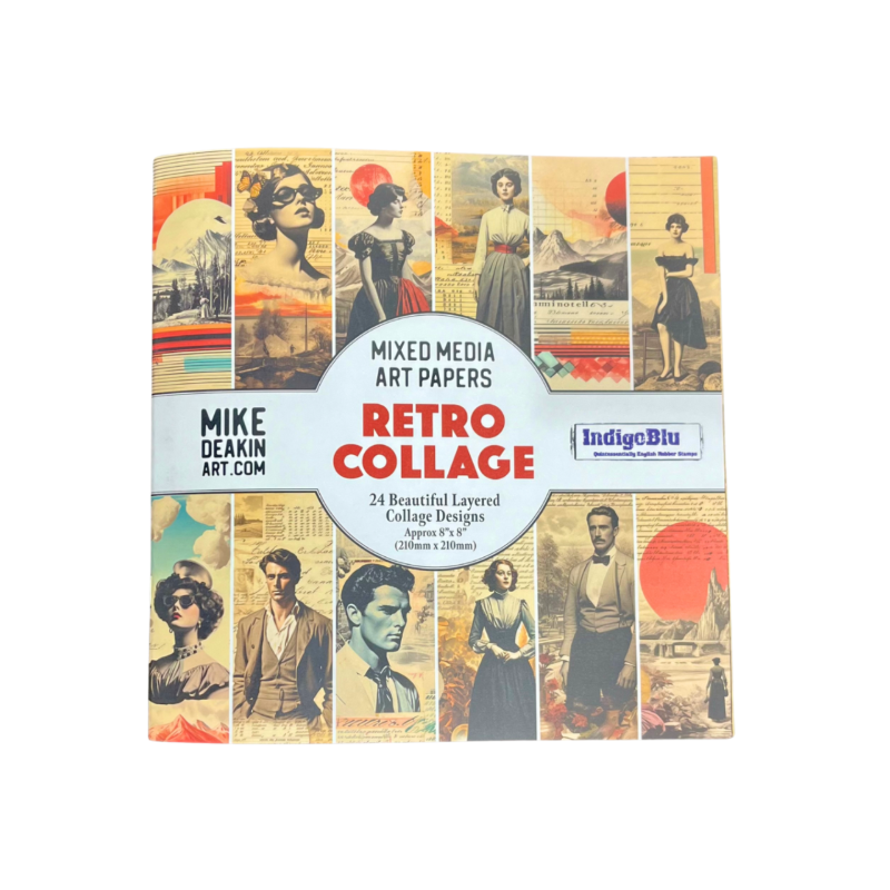 IndigoBlu Retro Collage 8x8 Inch Paper Book (IND1301)