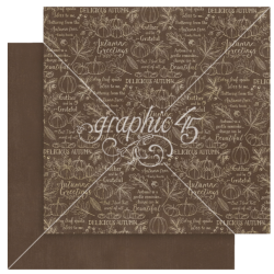 Graphic 45 Autumn Greetings 12x12 Inch Patterns & Solids Pack (4502900)