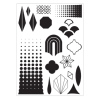 Sizzix Clear Stamp Set - Geometric (18 dies plus 3 stencils) 666760