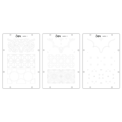 Sizzix Clear Stamp Set - Geometric (18 dies plus 3 stencils) 666760