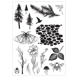 Sizzix Clear Stamp Set - Nature (17 dies plus 3 stencils)