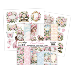 Scrapboys 8x8 Sweet Peonies Paper pad