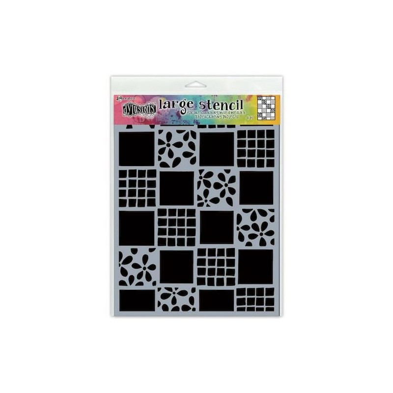 Ranger Dylusions STOR Stencils Square Dance - Large