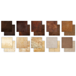 Craft Consortium Essential Craft Papers 6x6 Inch Paper Pad Leather Bound CCEPAD035B