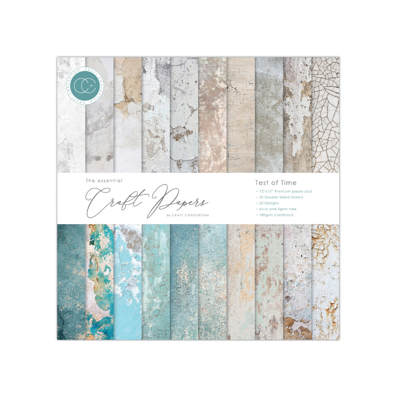 Craft Consortium Craft Papers 12x12 Inch Paper Pad Test of Time CCEPAD033