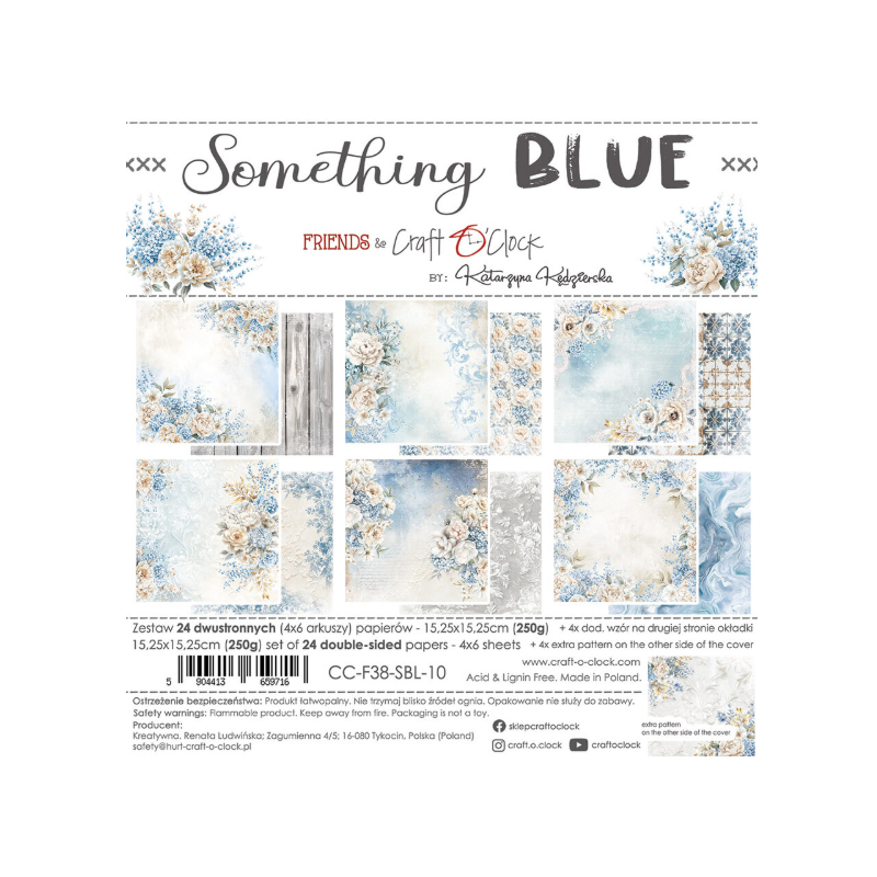 Craft O'Clock Something Blue 6x6 Inch Paper Set CC-F38-SBL-10