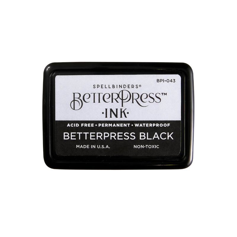 Spellbinders Full Size BetterPress Black Ink Pad BPI-043