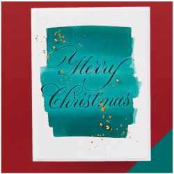 Spellbinders Copperplate Merry Christmas Press Plate BP-177