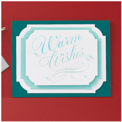 Spellbinders Copperplate Warm Wishes Press Plate BP-179