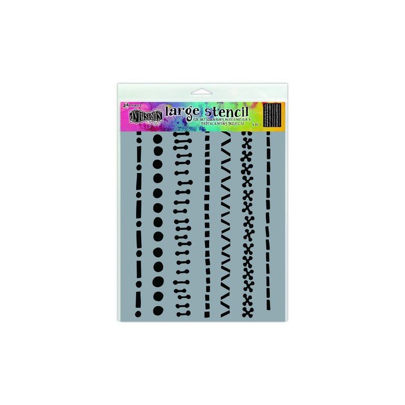 Ranger Dylusions STOR stencil A Stitch in Time - LARGE