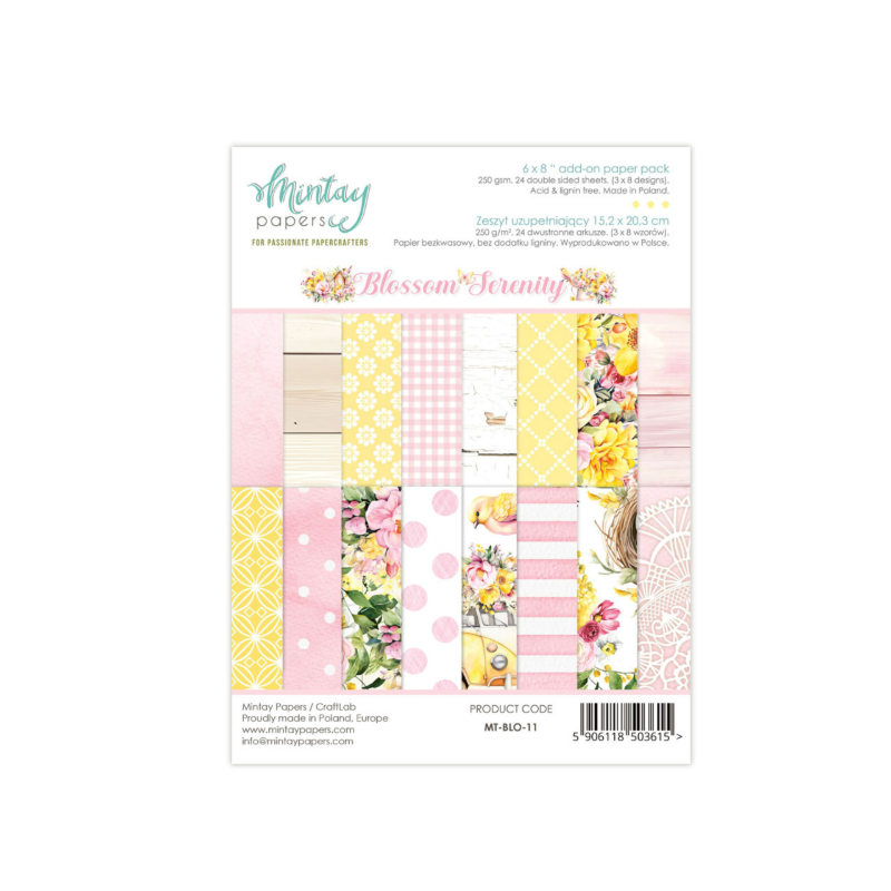 Mintay Blossom Serenity 6x8 Inch Add-On Paper Pack (MT-BLO-11)