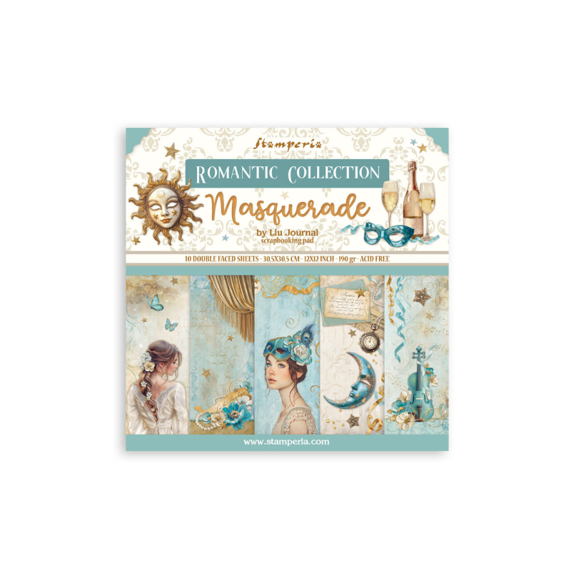 Stamperia 12x12 Masquerade Paper Pack (SBBL165)