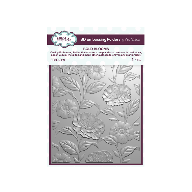 Creative Expressions Sue Wilson 3D Embossing Folder Bold Blooms (EF3D-069)