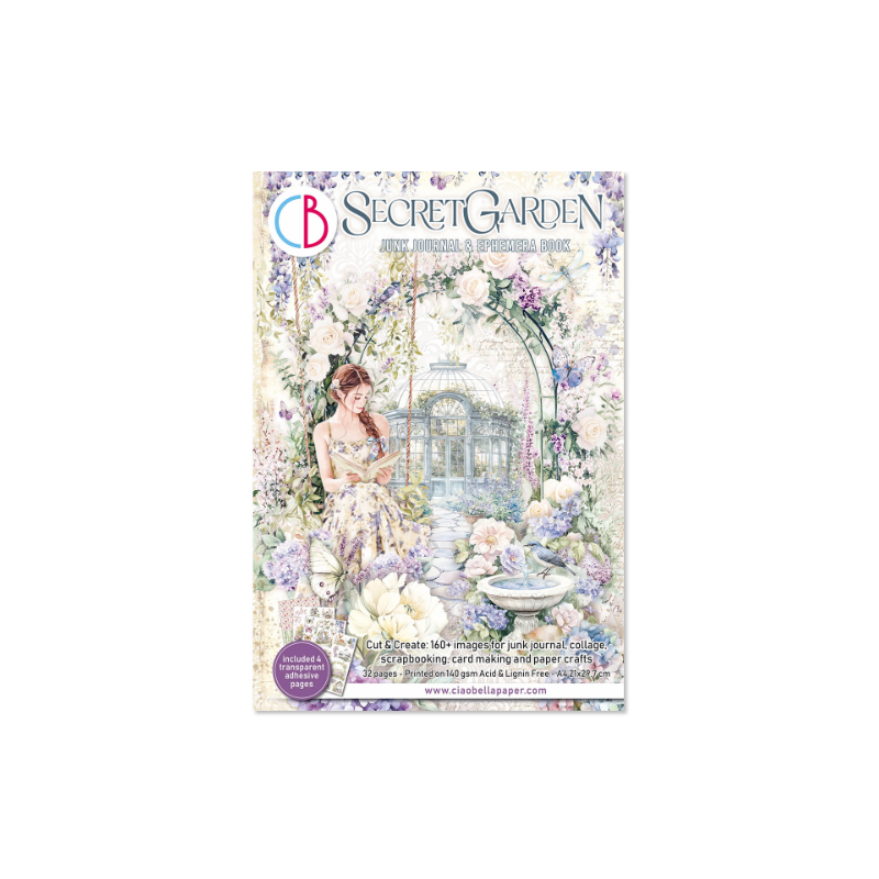 Ciao Bella - Junk Journal A4 Ephemera Book - Secret Garden 32/pkg