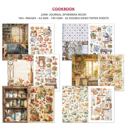Ciao Bella - Junk Journal A4 Ephemera Book - Cookbook 32/pkg