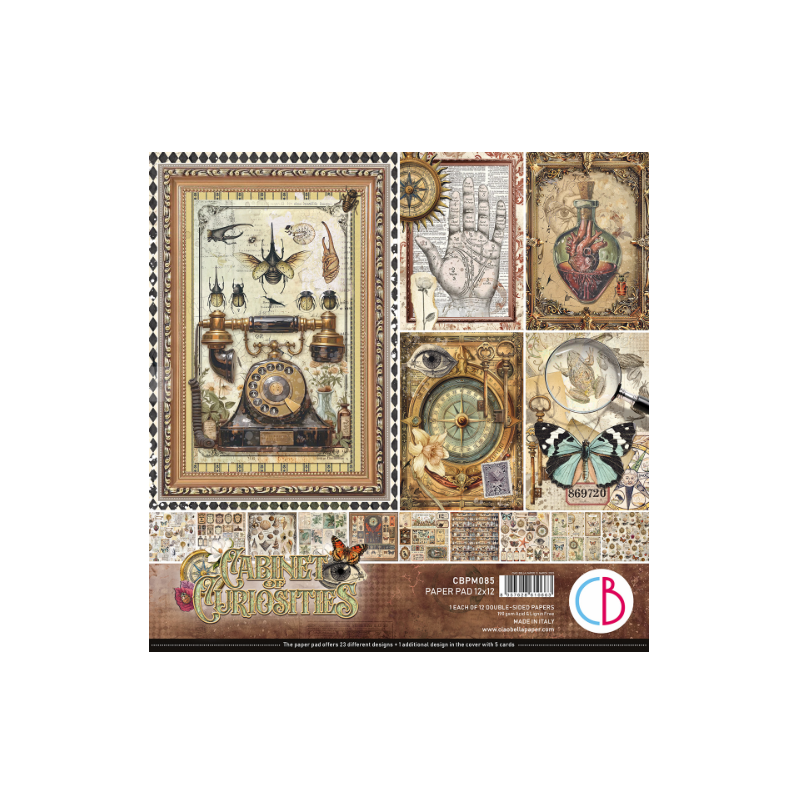 Ciao Bella 12x12 Paper pad Cabinet of curiosities
