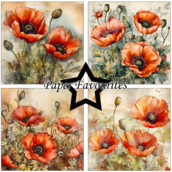 Paper Favourites 6x6 paper pad "Poppy" PF533