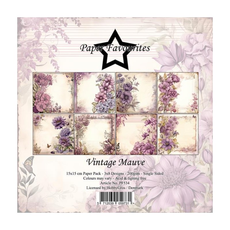 Paper Favourites 6x6 paper pad "Vintage Mauve" PF534