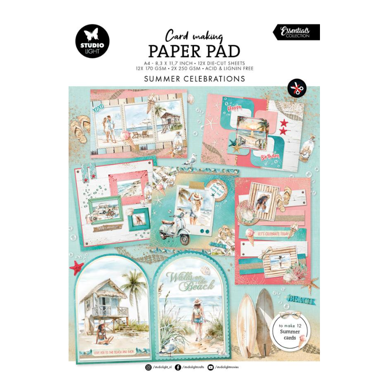 Studio Light Paper Pad "Cardmaking Paper Pad - Summer Celebration" SL-ES-CMP18