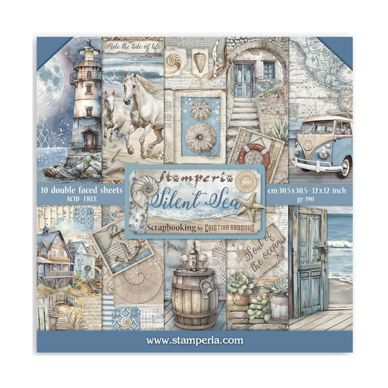 Stamperia 12x12 Silent Sea  Paper Pack SBBL169