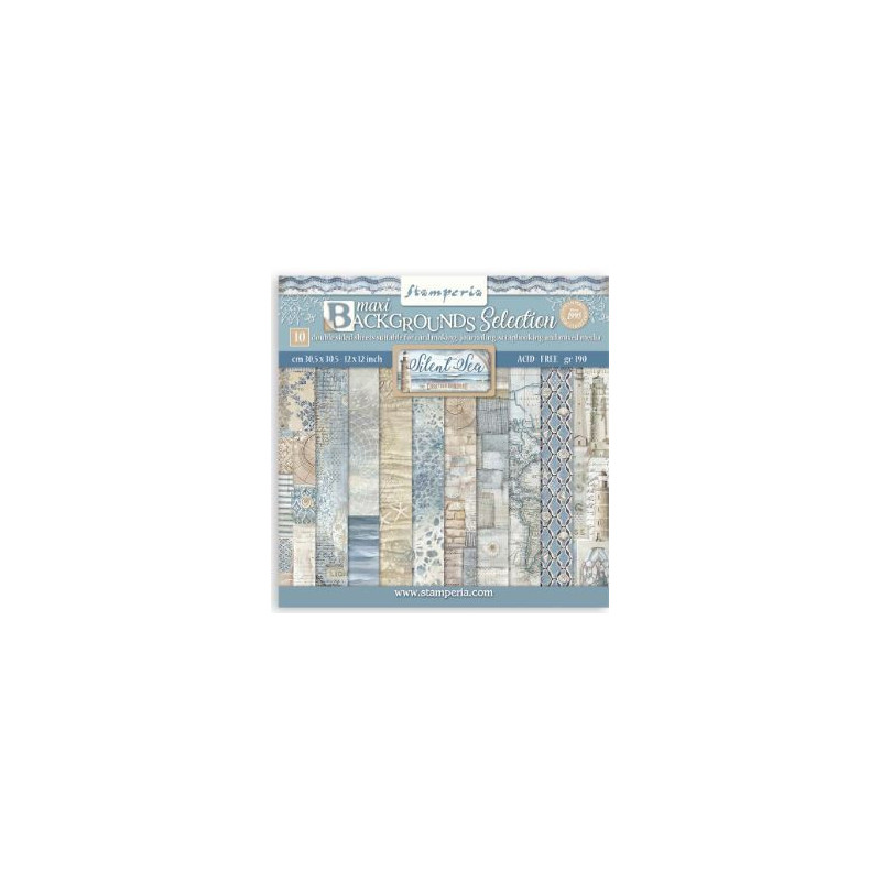 Stamperia 12x12 Silent Sea  Paper Pack SBBL170