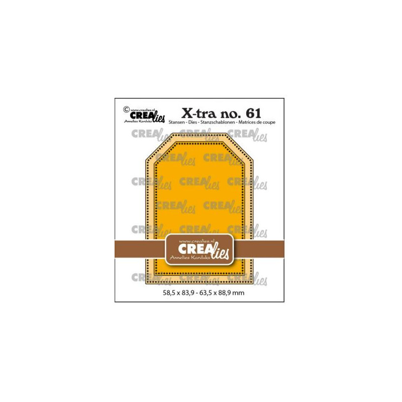 Crealies Xtra no. 61 ATC Dies Tag with dots CLXTRA61