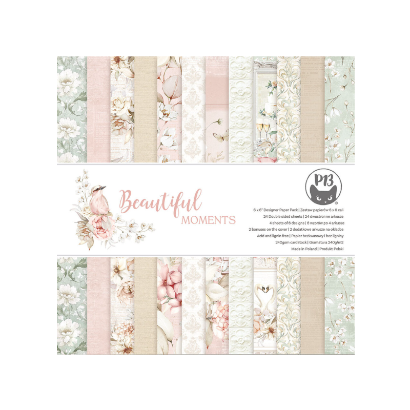 P13 Beautiful Moments 6x6 Inch Paper Pad (P13-BEA-09)