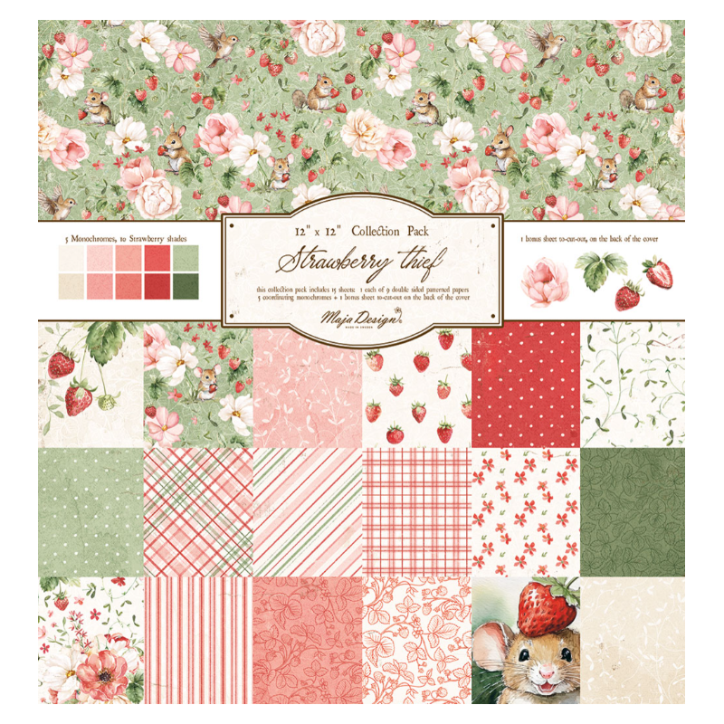 Maja Design Strawberry thief - 12x12" Collection pack