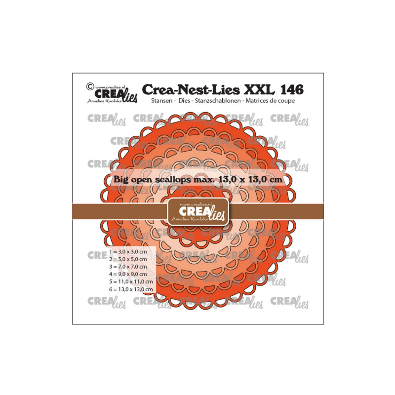 Crealies • Crea-Nest-Lies XXL Cutting Dies Big Open Scalloped Circles
