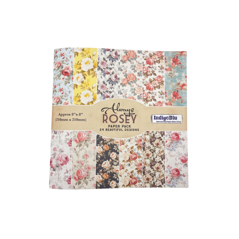 IndigoBlu Always Rosey Paper Book - 8" x 8"