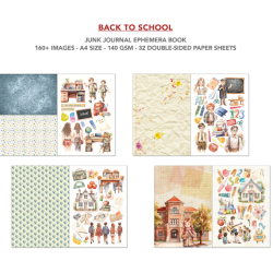 Ciao Bella - Junk Journal A4 Ephemera Book - Back to School A4 32/Pkg
