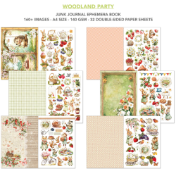 Ciao Bella - Junk Journal A4 Ephemera Book - Woodland Party A4 32/Pkg