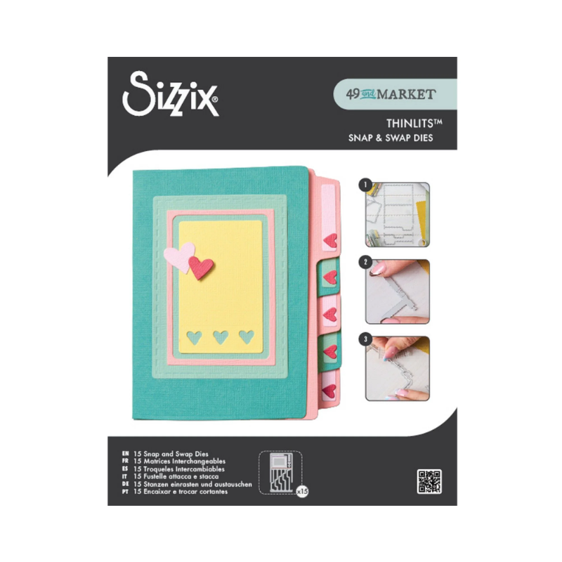 Sizzix • Thinlits 15pcs Die Set Snap and Swap File Folders by 49 and Market