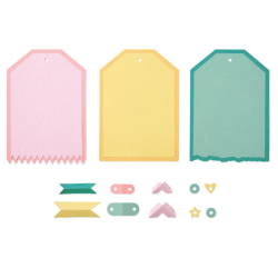 Sizzix • Thinlits 17pcs Die Set Snap and Swap Large Tags by 49 and Market