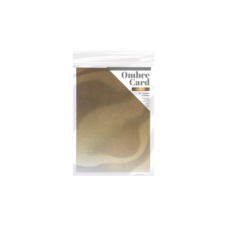 Craft Perfect • Glitter Card A4 270g Ombre Oyster Luster 5pcs