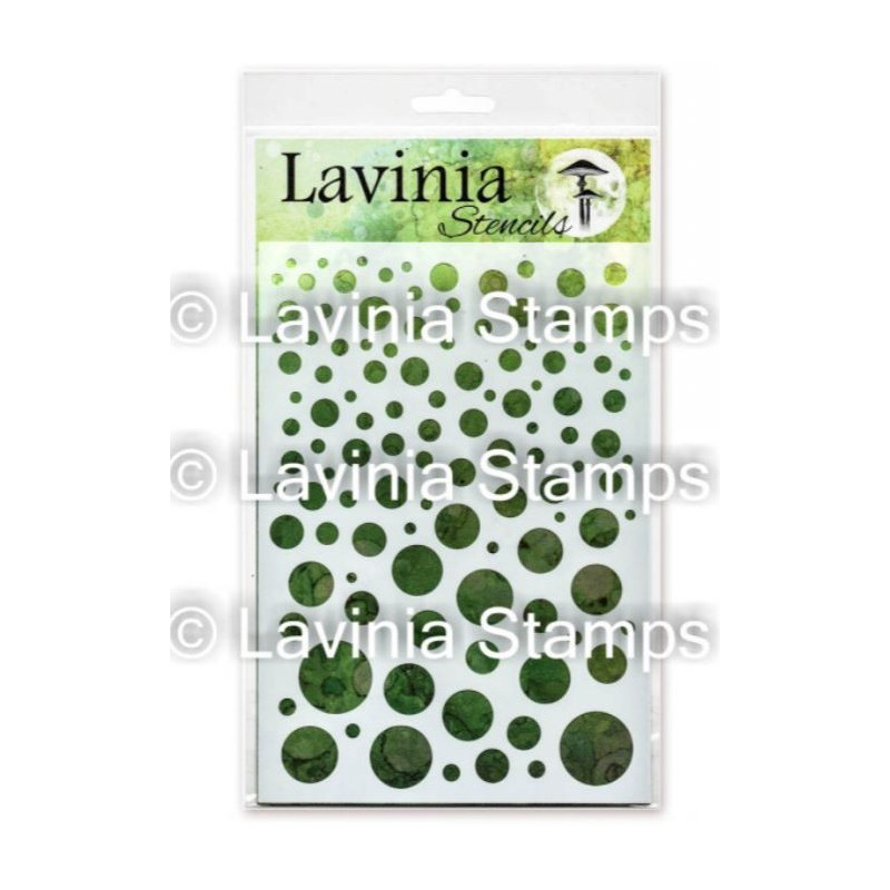 Lavinia Stencil no.18 White Orbs 15x20cm