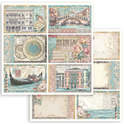 Stamperia 8X8 Venice City of ART Paper pack