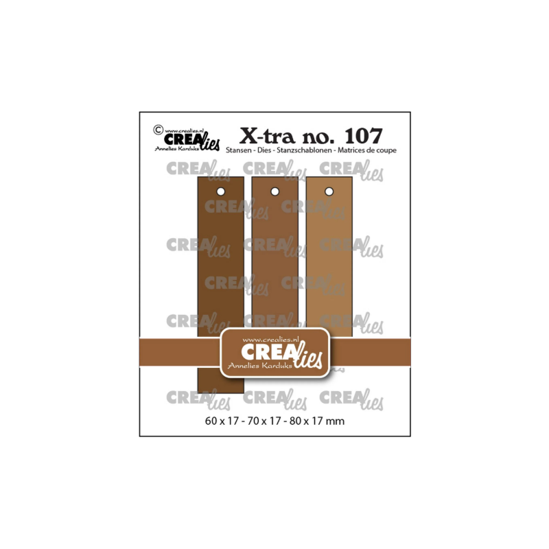 Crealies • Xtra Cutting Dies Straight Tags Smooth