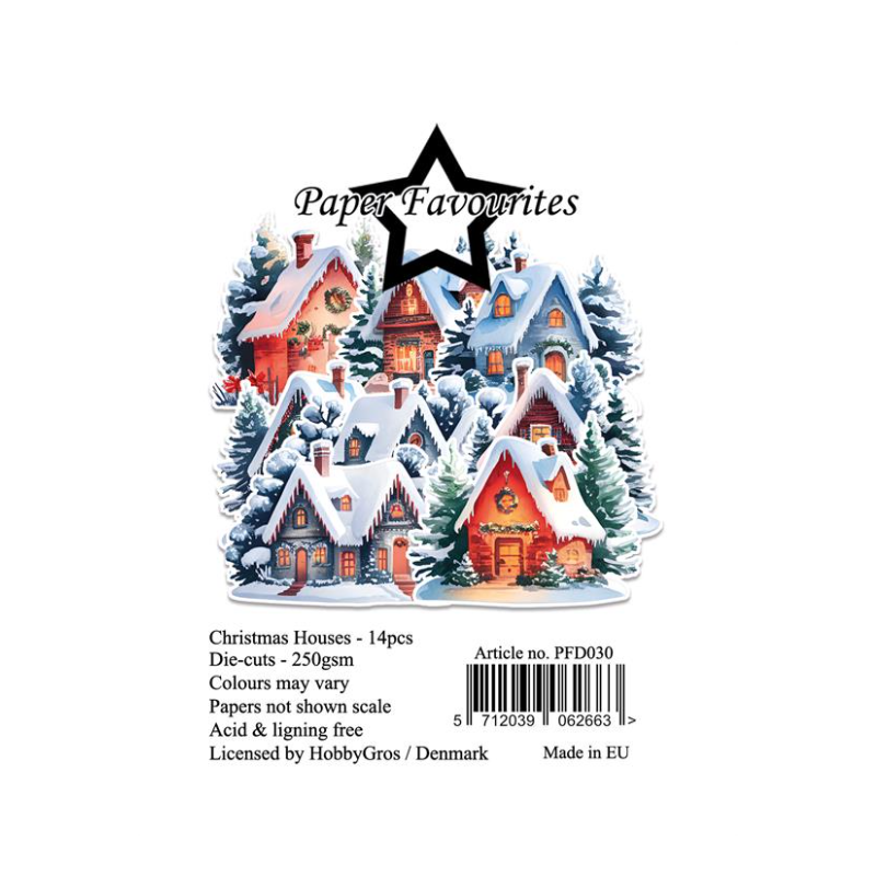Paper Favourites Die-Cuts "Christmas Houses" PFD030