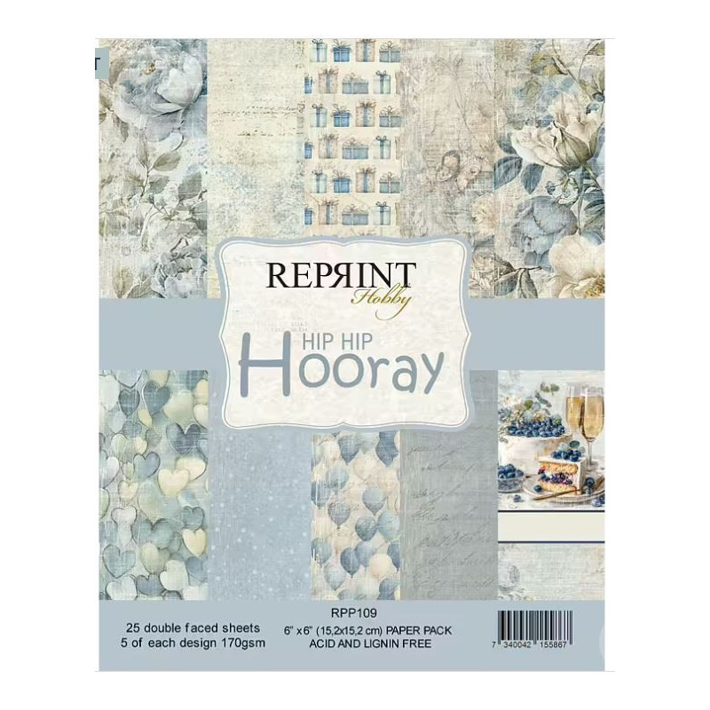 Reprint 6x6 Hipp Hipp Hooray RPP109