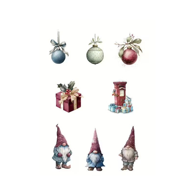 Reprint Papper Klippark - Deck the hall - A4