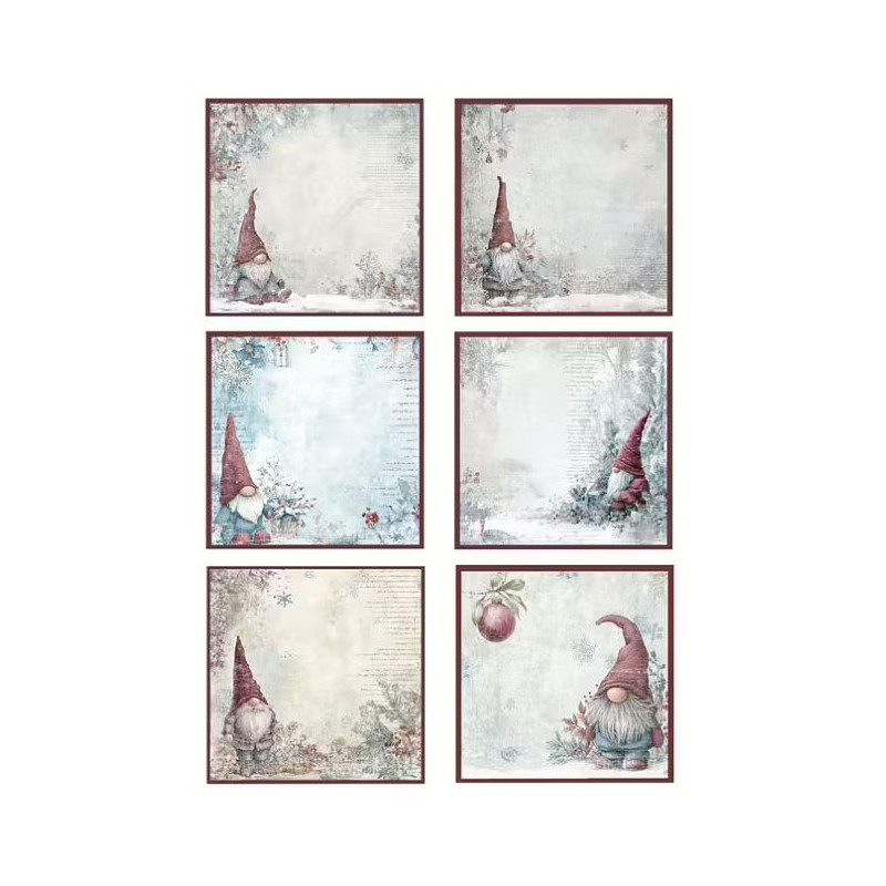 Reprint  Papper Klippark - Tags Gnomes - A4