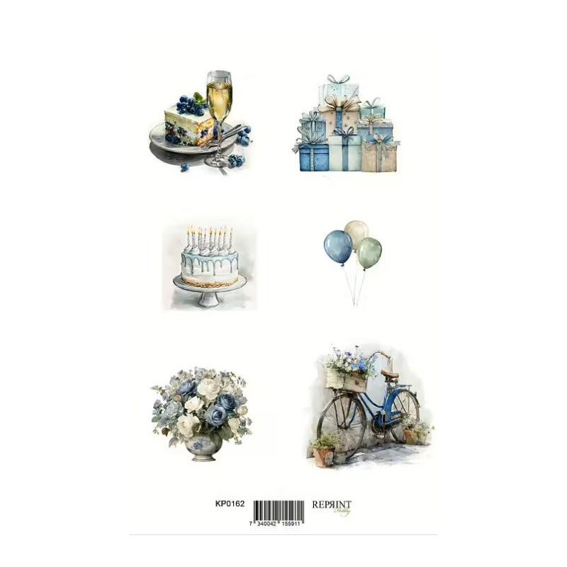 Reprint Papper Klippark - Hip hip horray - A4