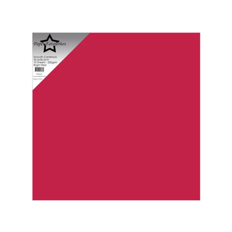 Paper Favourites Smooth Cardstock "Bright Red" PFSS505