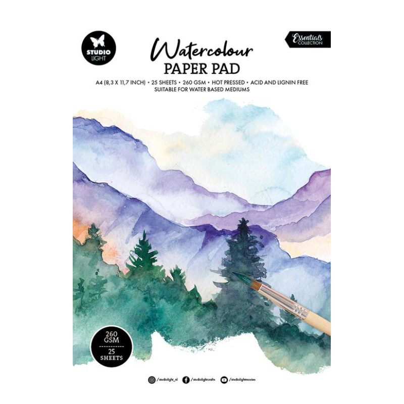 Studio Light Paper Pad 260g "Watercolour" SL-CO-PP280